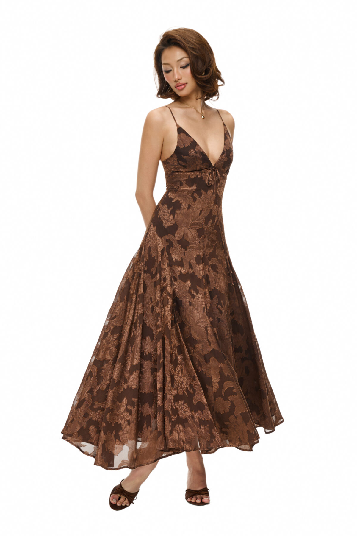 Helena Dress - Brown - Image 4
