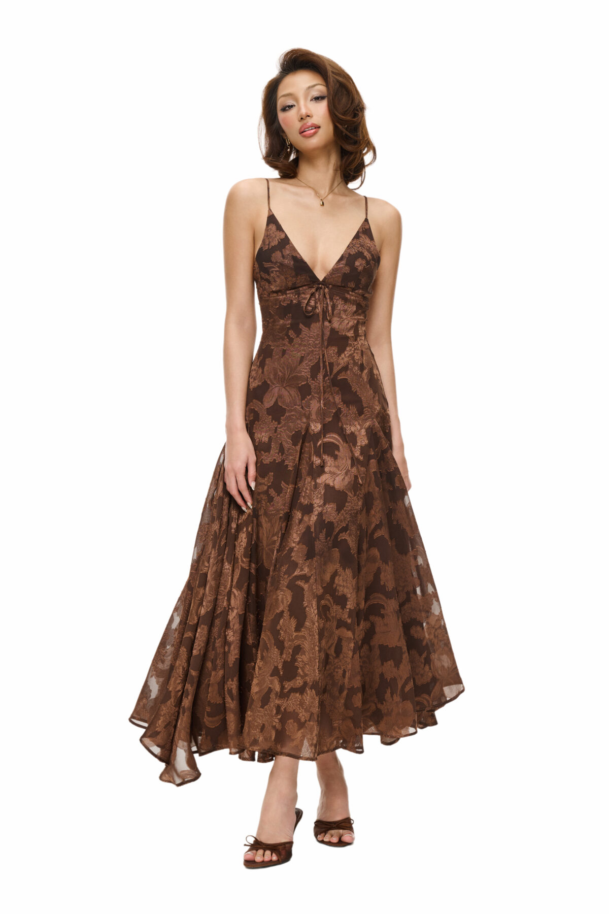 Helena Dress - Brown - Image 3